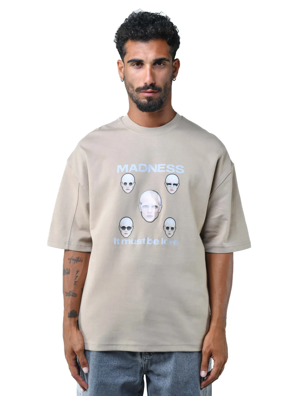 T-SHIRT یقه گرد چاپ عینکی 
